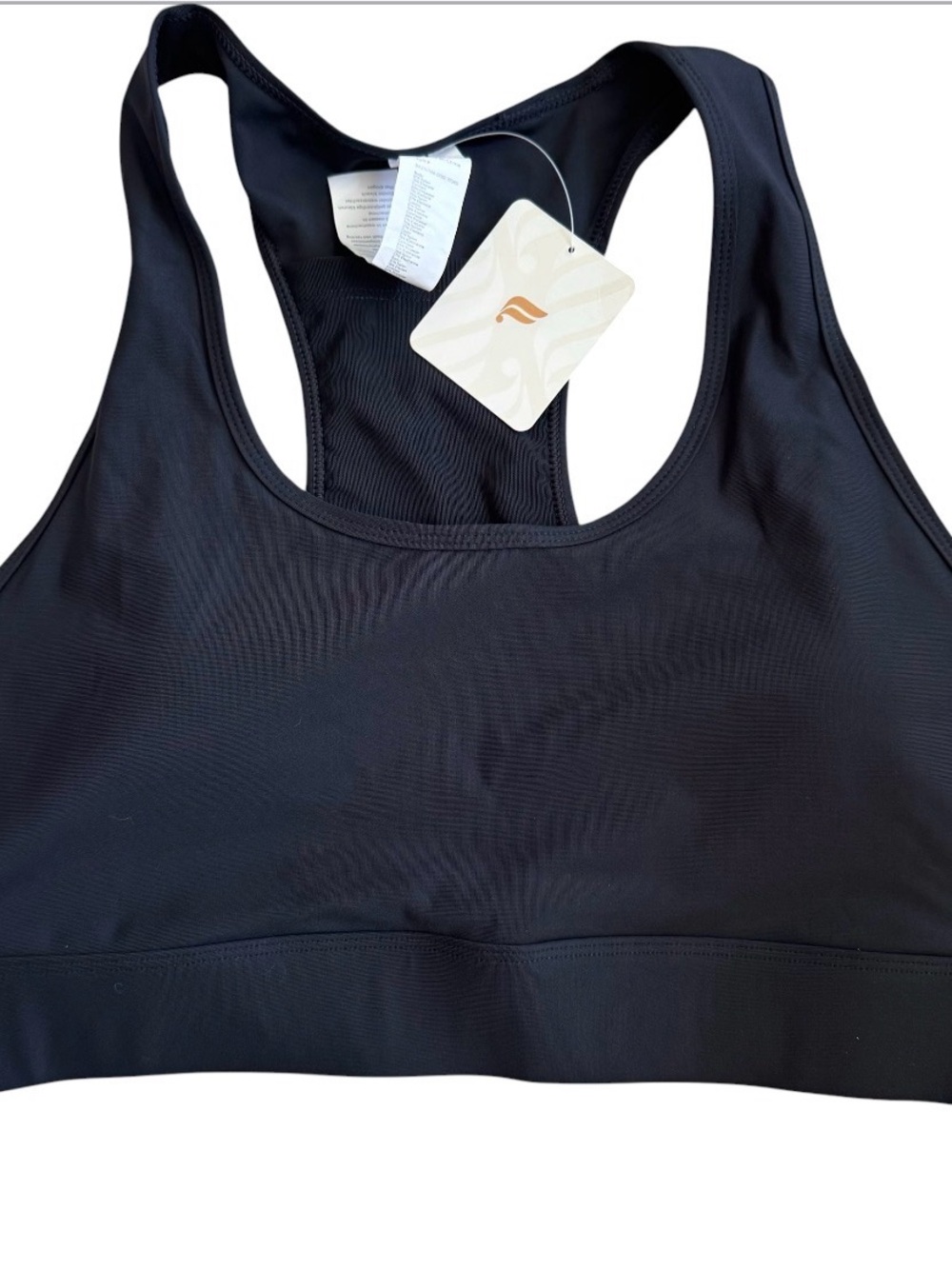 Fabletics On The Go Medium Impact Sports Bra in Black Womens Size XL